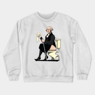George Washington on the Toilet Crewneck Sweatshirt